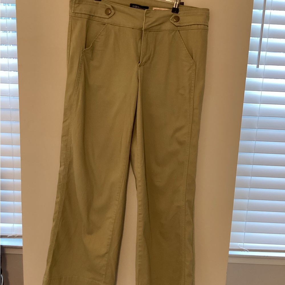 BCBGeneration Wide Leg Pants in Olive Green